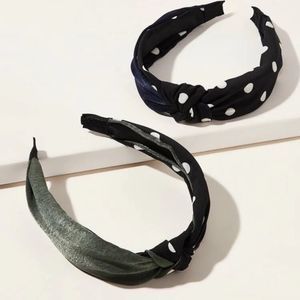 Satin Polka Dot Top Knot Headband